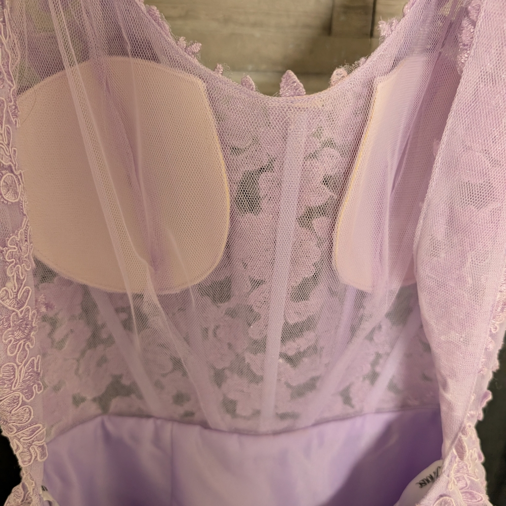 JJs House Lilac Embroidered Evening Prom, Quincenera, Bridal Dress - Picture 6 of 7